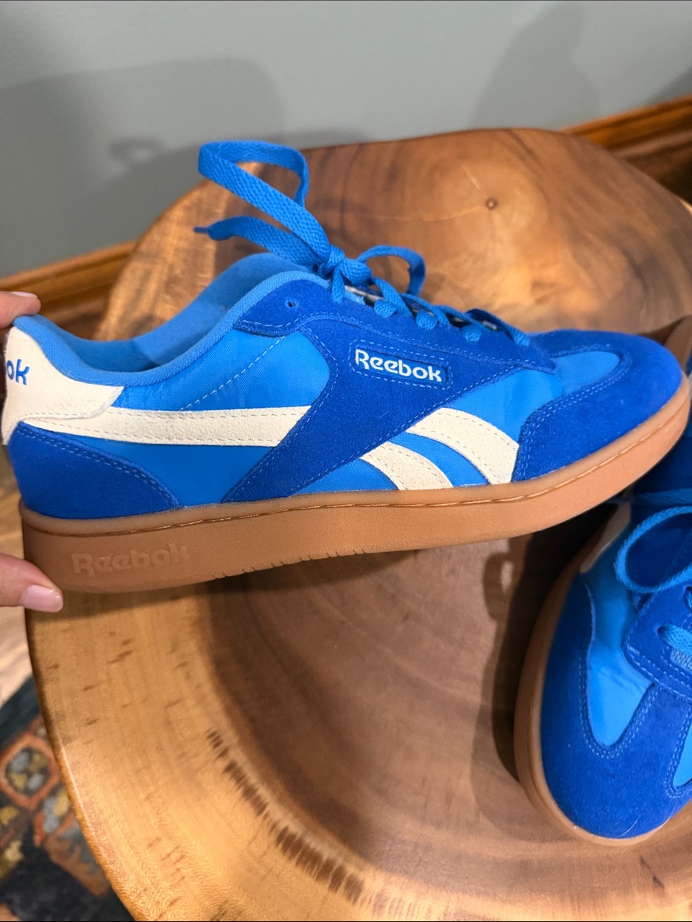 Reebok Blue & White Low-Top Sneakers - Picture 4 of 4